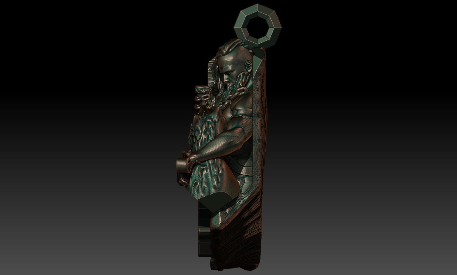 Tyr pendant 3D print model_2