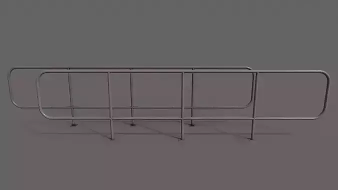 PBR Pedestrian Guard Rail Grey V5