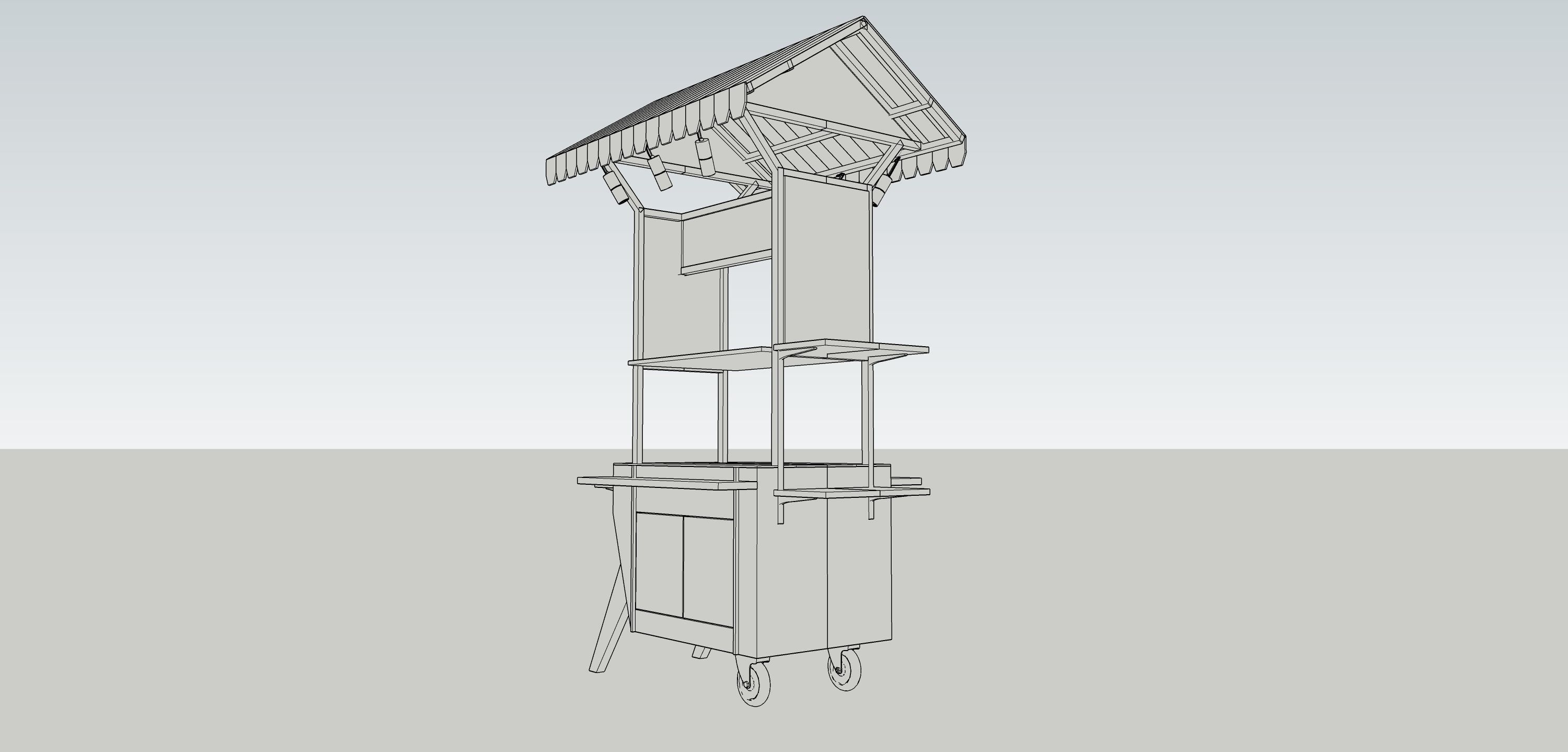 Street Food Cart  3D model_3