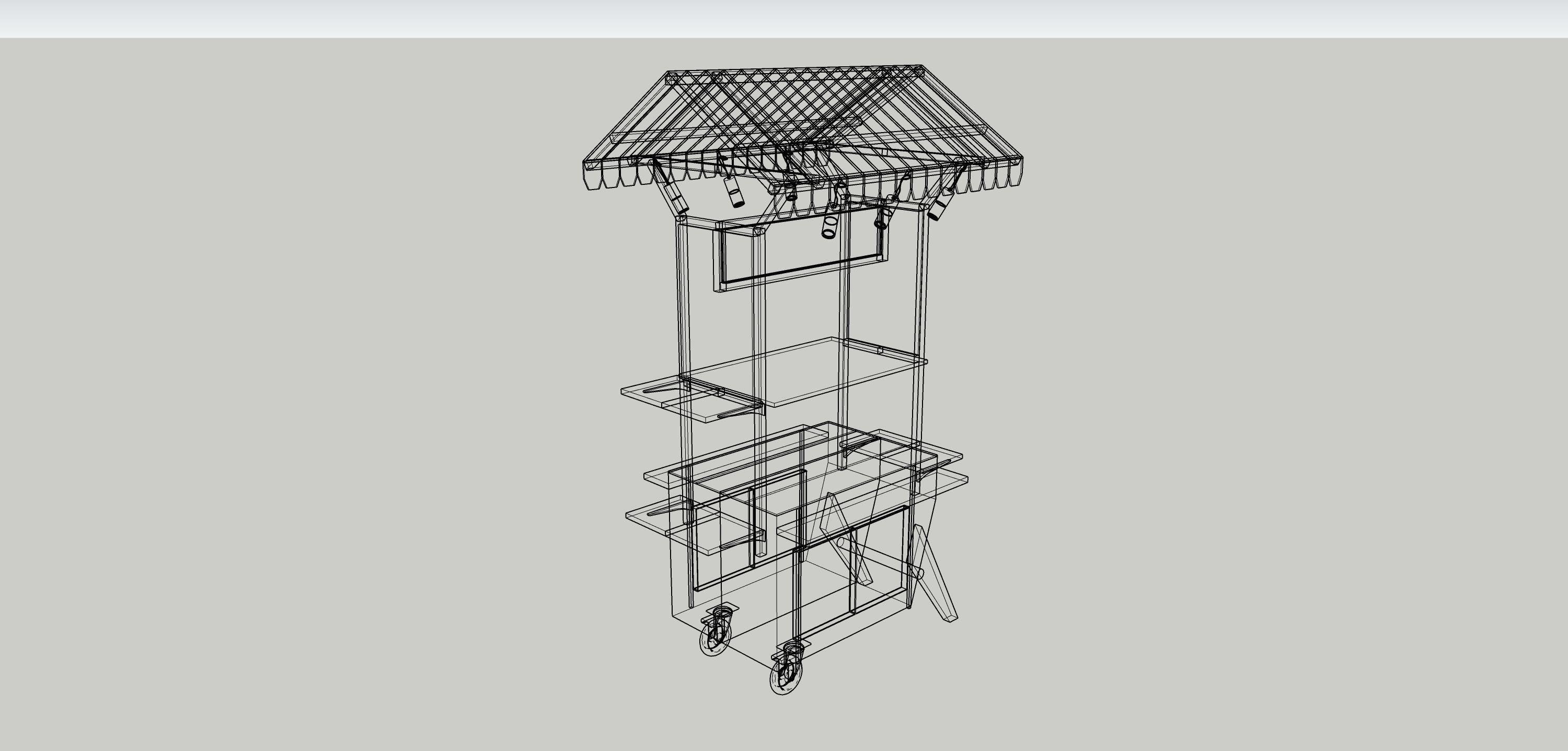Street Food Cart  3D model_9