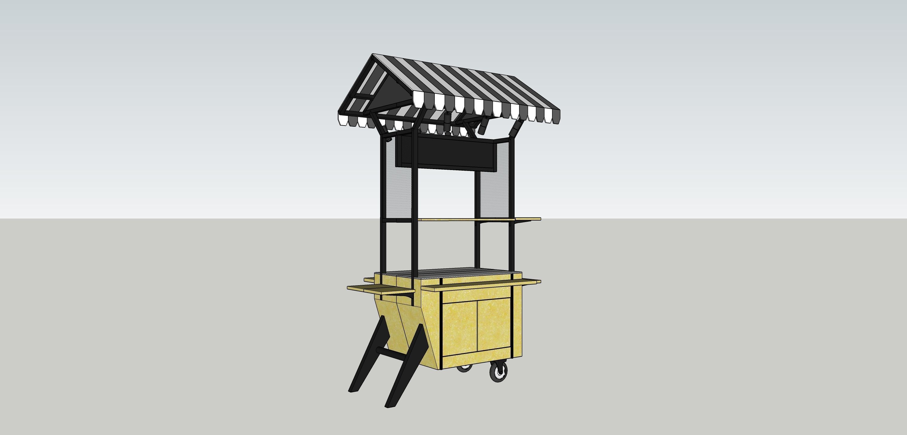 Street Food Cart  3D model_4