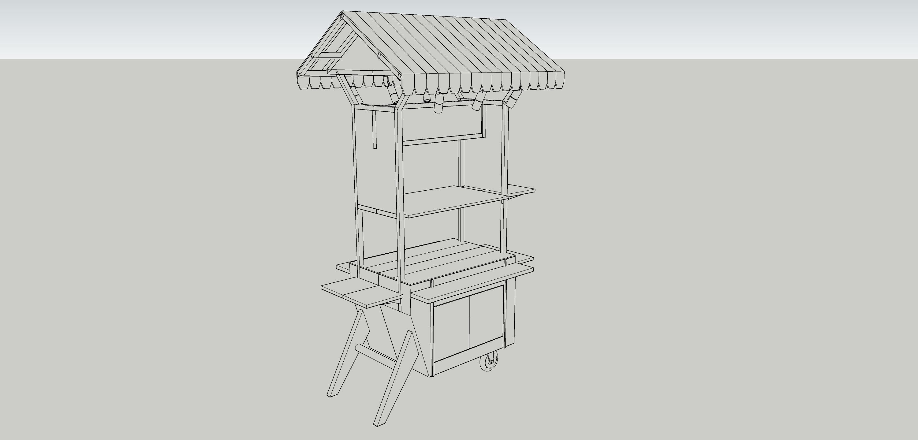 Street Food Cart  3D model_2
