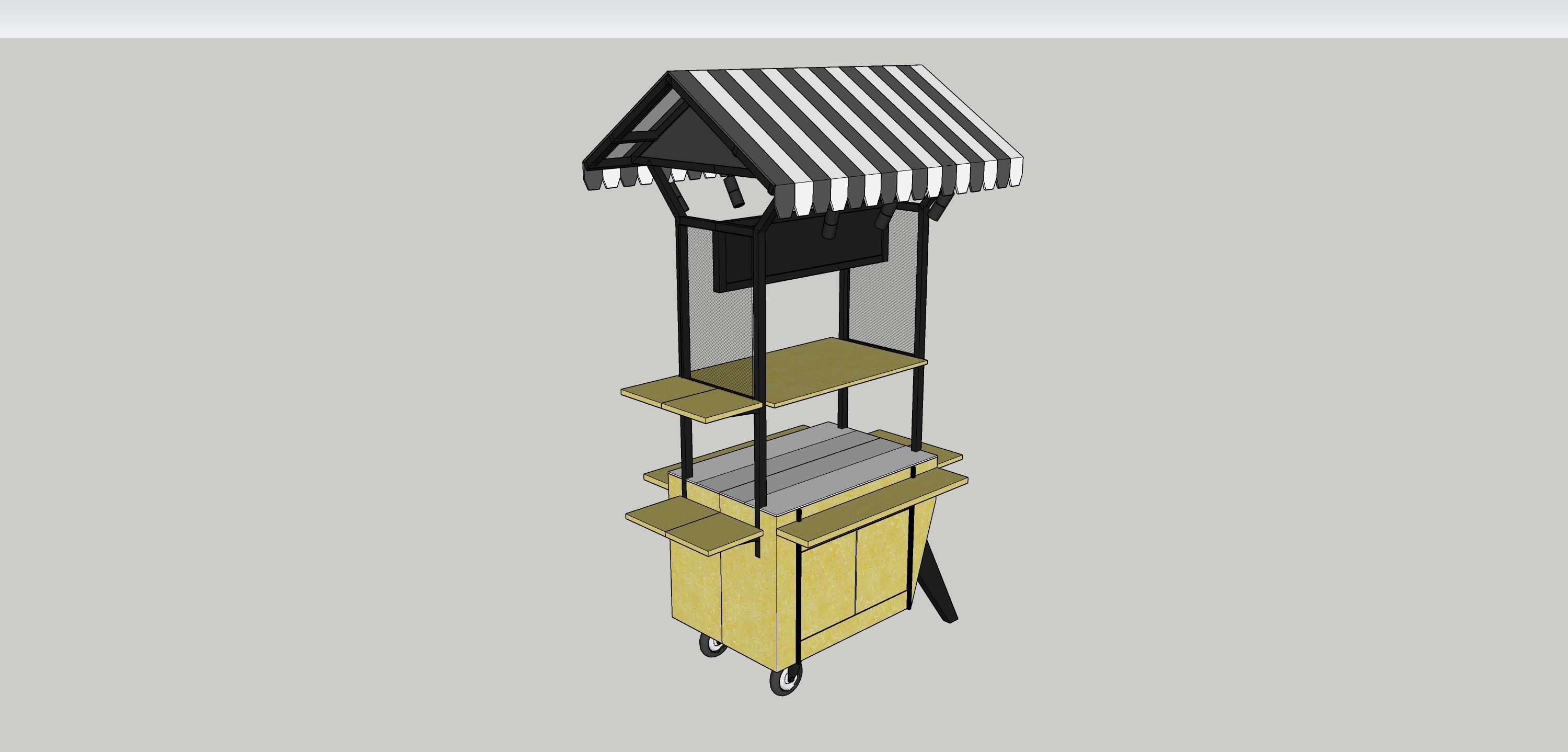 Street Food Cart  3D model_8