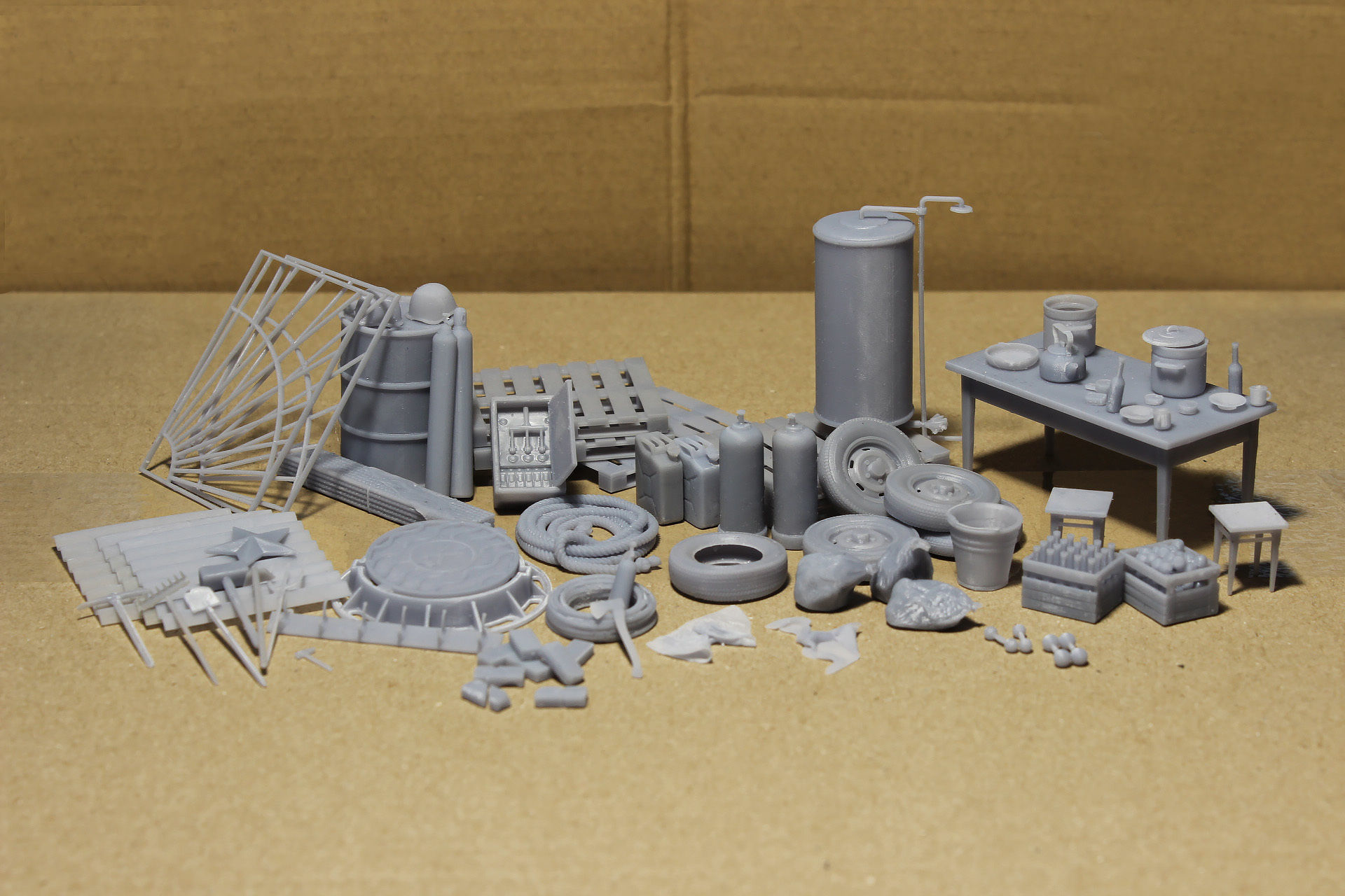 Soviet Warehouse Diorama Pack  3D print model_2
