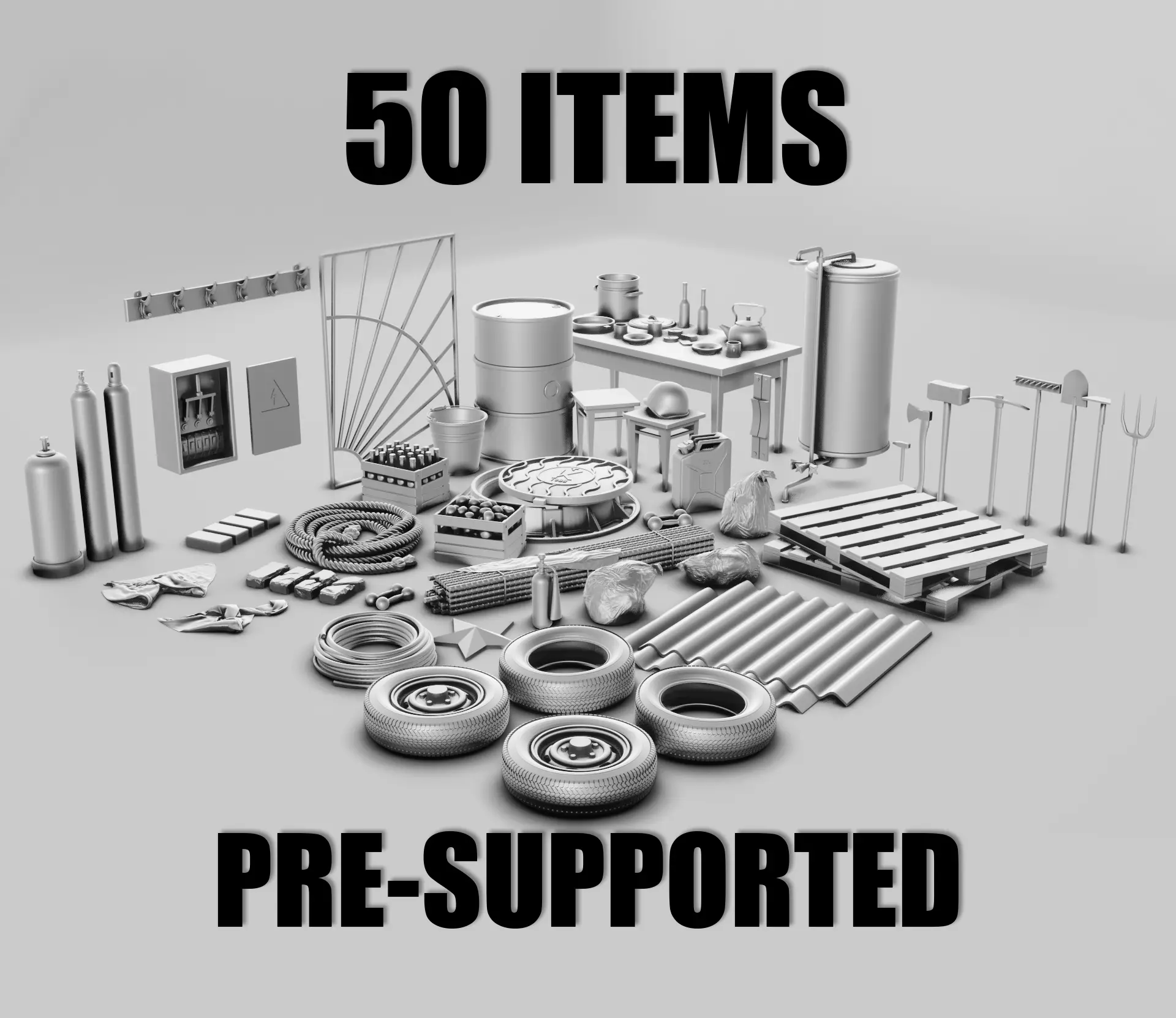 Soviet Warehouse Diorama Pack  3D print model_0