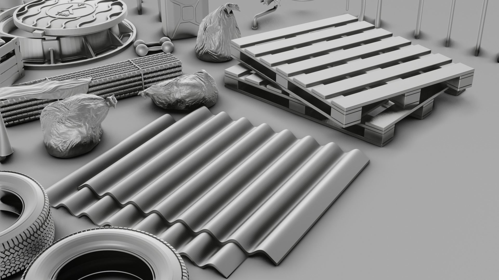 Soviet Warehouse Diorama Pack  3D print model_9