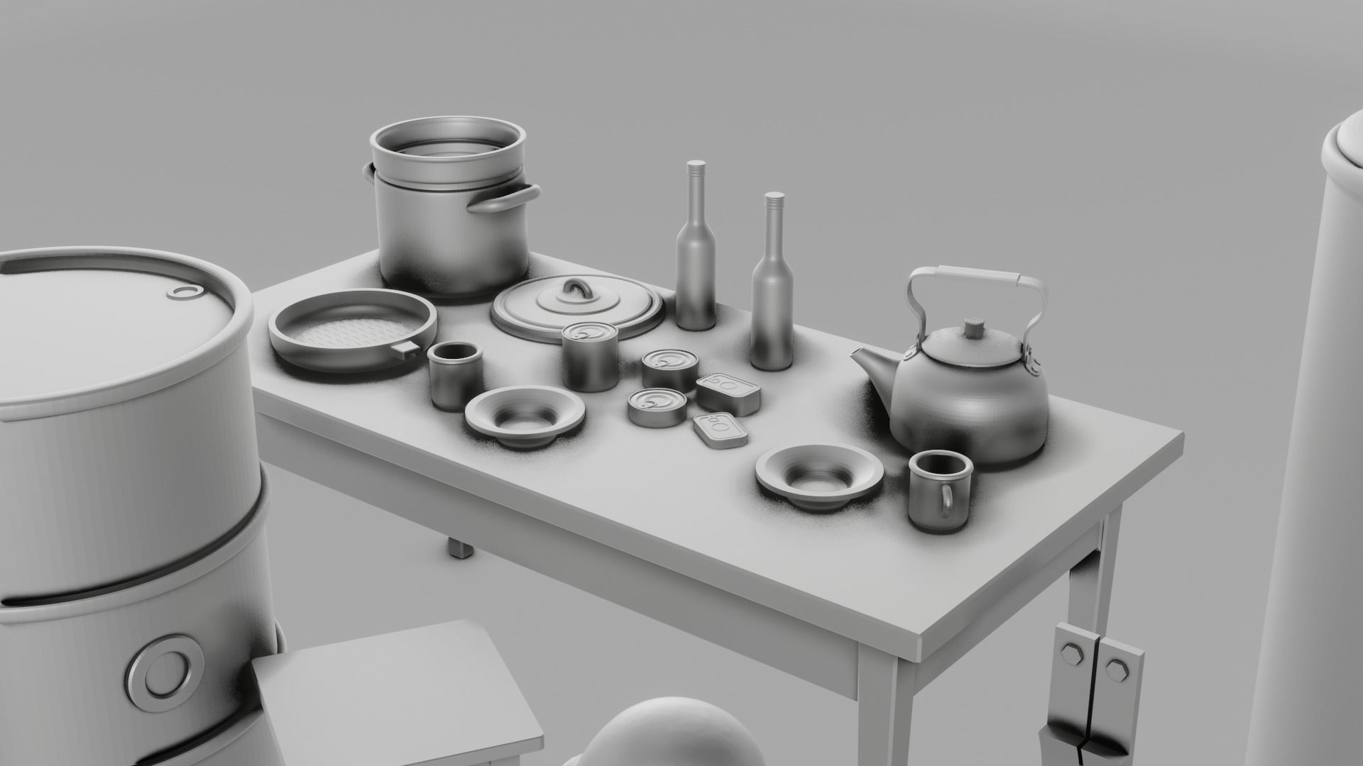 Soviet Warehouse Diorama Pack  3D print model_4