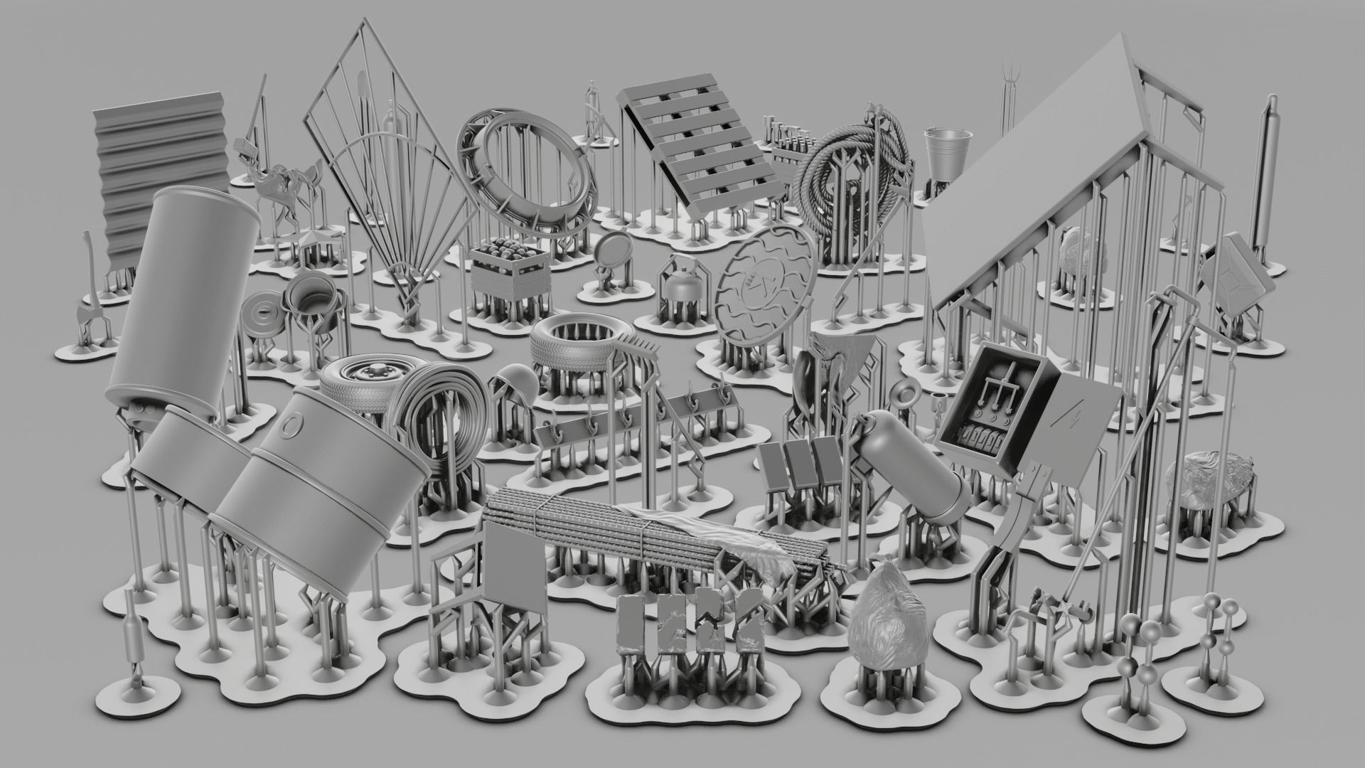 Soviet Warehouse Diorama Pack  3D print model_11