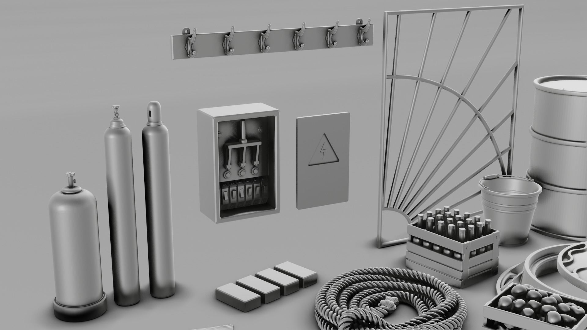 Soviet Warehouse Diorama Pack  3D print model_5