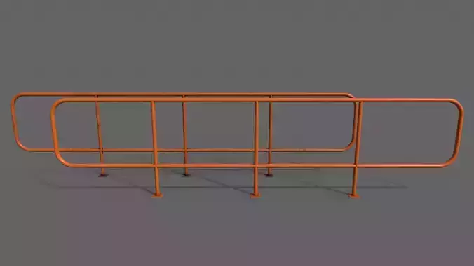 PBR Pedestrian Guard Rail Orange V5