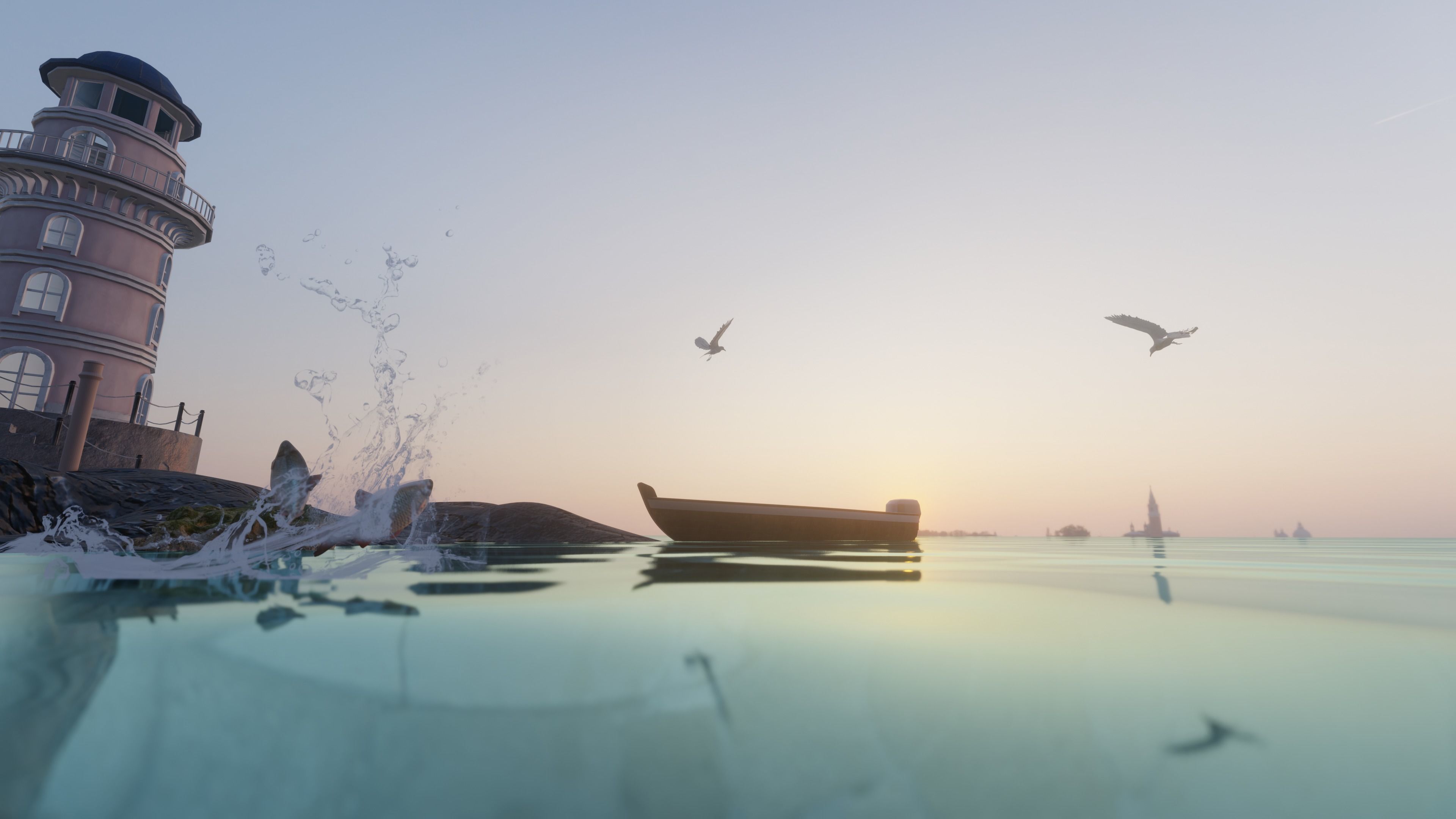 3D Lighthouse Portside Low-poly 3D model_2