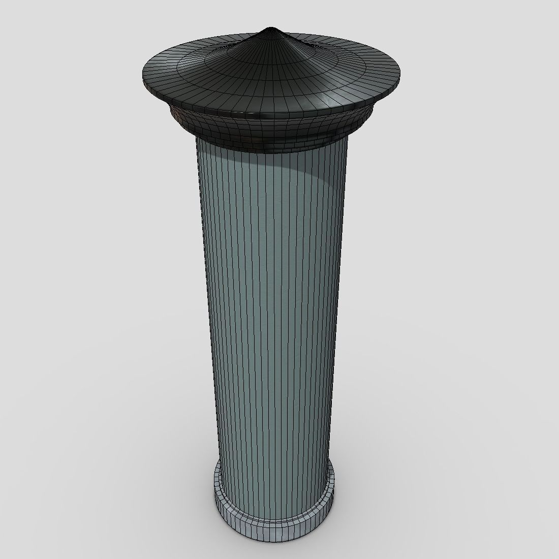 Advertising Column 3 Low-poly 3D model_6