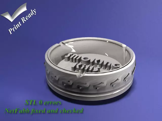 3D Ceramic Ashtray large size 3D print model_0