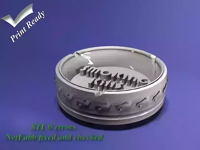 3D Ceramic Ashtray large size  3D print model