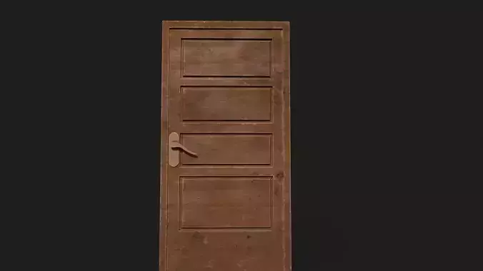 door wood low poly