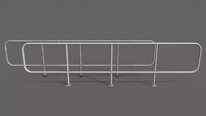 PBR Pedestrian Guard Rail White V5