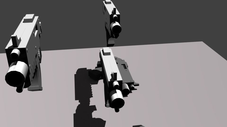 Warhammer 40k Bolter  Low-poly 3D model_2