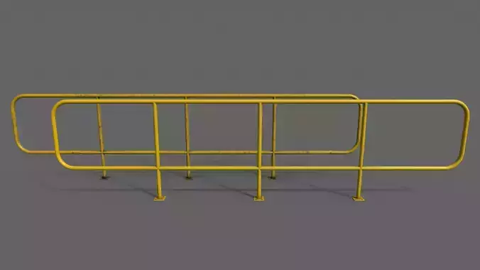PBR Pedestrian Guard Rail Yellow V5