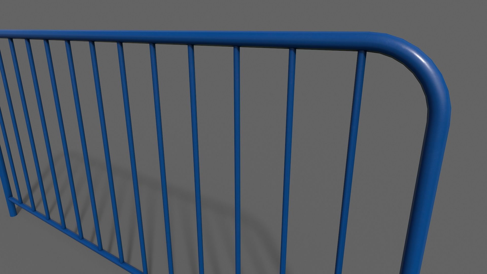 PBR Pedestrian Guard Rail V1-Clean-Rusty Low-poly 3D model_15