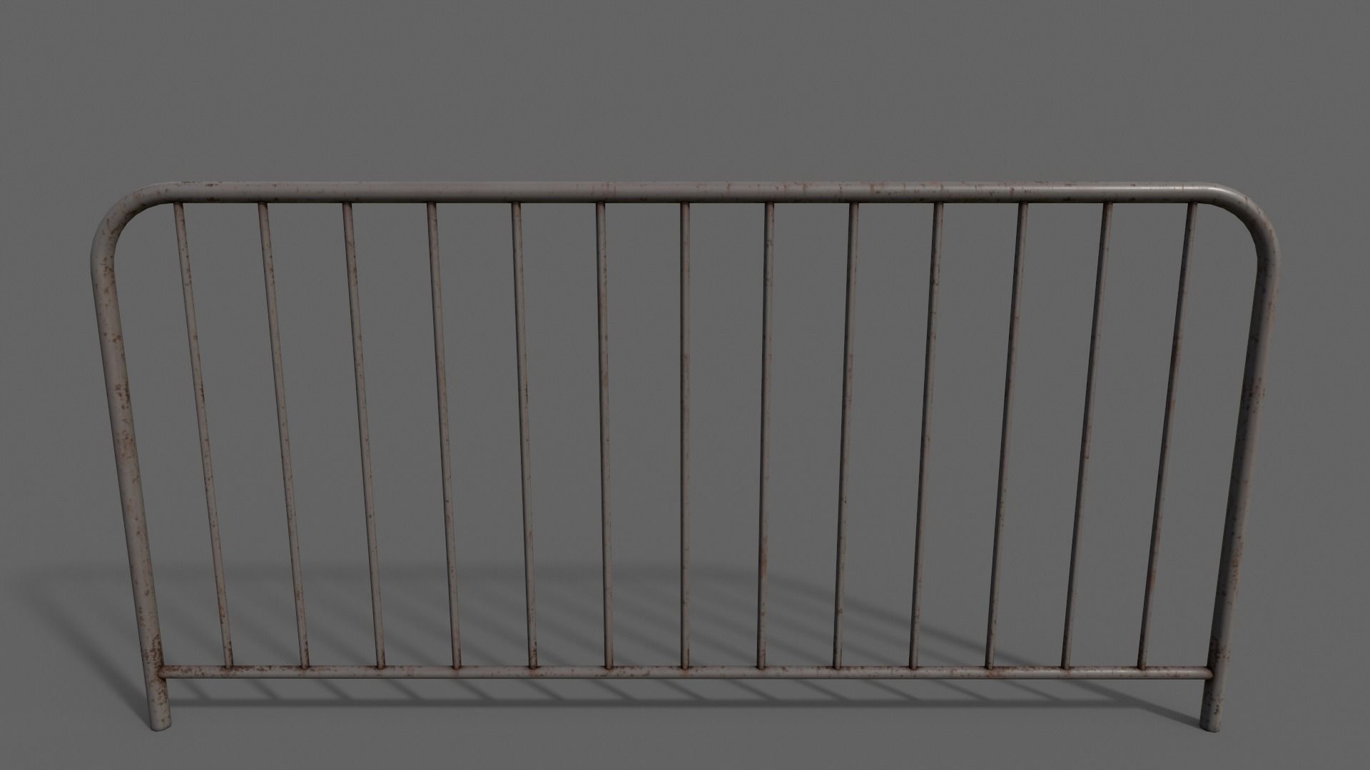 PBR Pedestrian Guard Rail V1-Clean-Rusty Low-poly 3D model_19