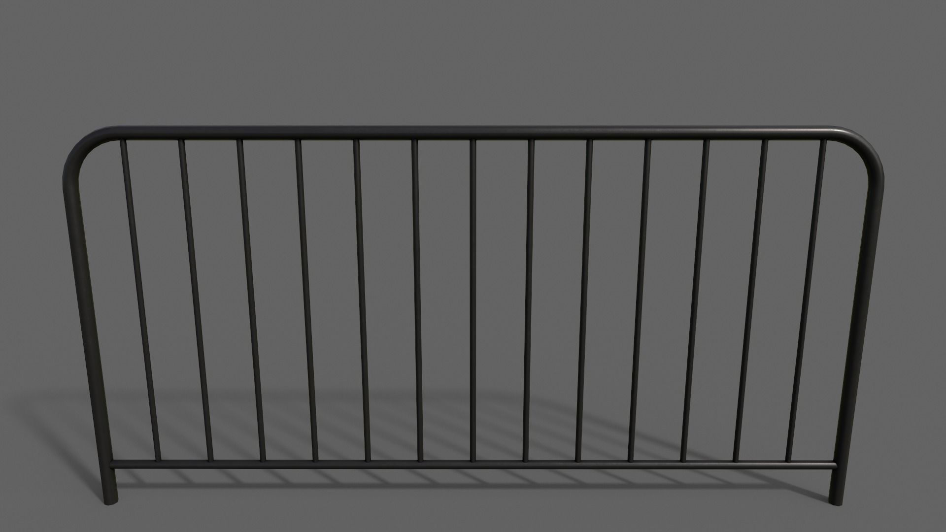 PBR Pedestrian Guard Rail V1-Clean-Rusty Low-poly 3D model_12