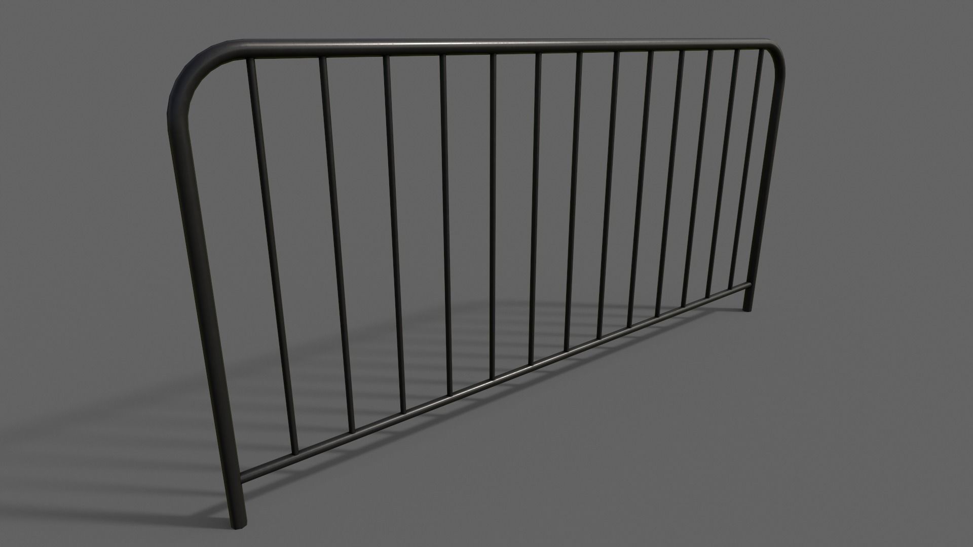 PBR Pedestrian Guard Rail V1-Clean-Rusty Low-poly 3D model_13