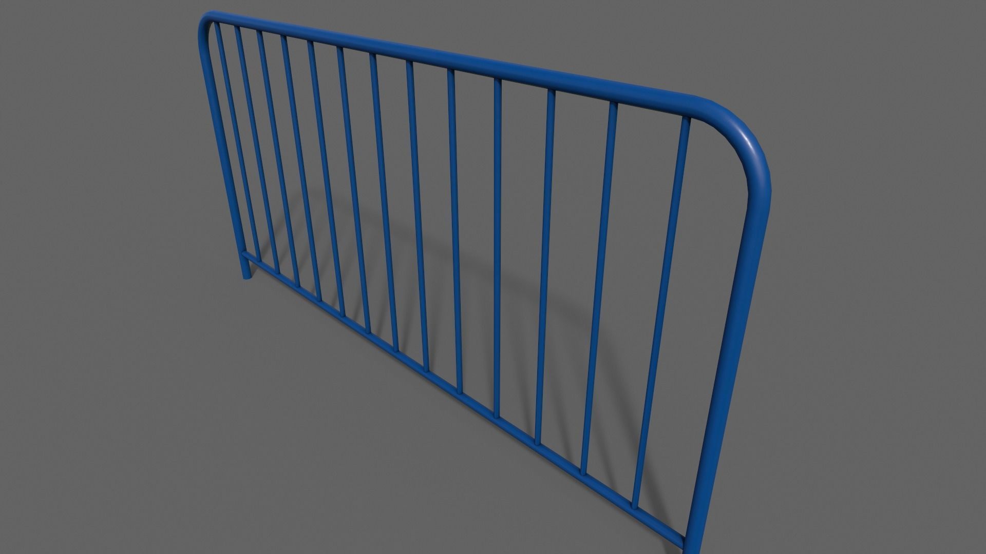 PBR Pedestrian Guard Rail V1-Clean-Rusty Low-poly 3D model_14