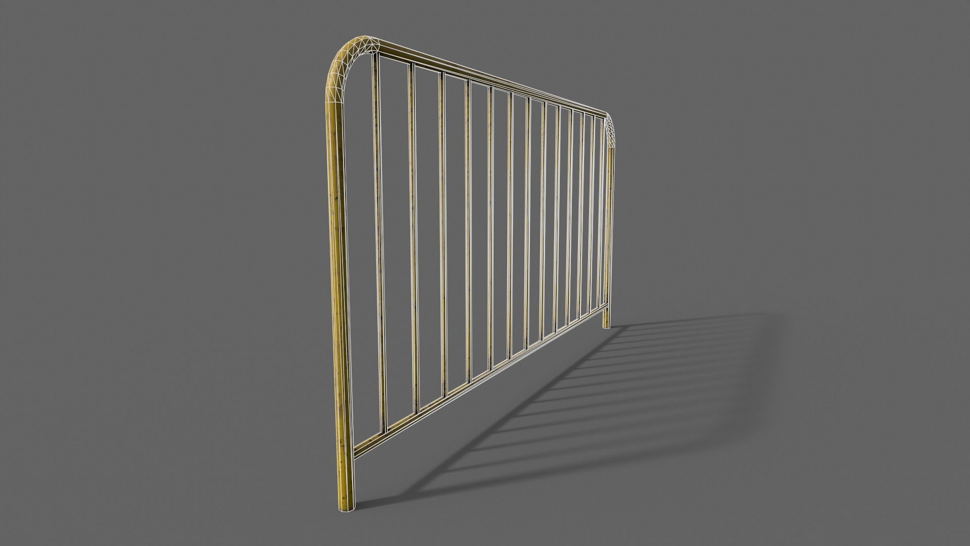 PBR Pedestrian Guard Rail V1-Clean-Rusty Low-poly 3D model_31
