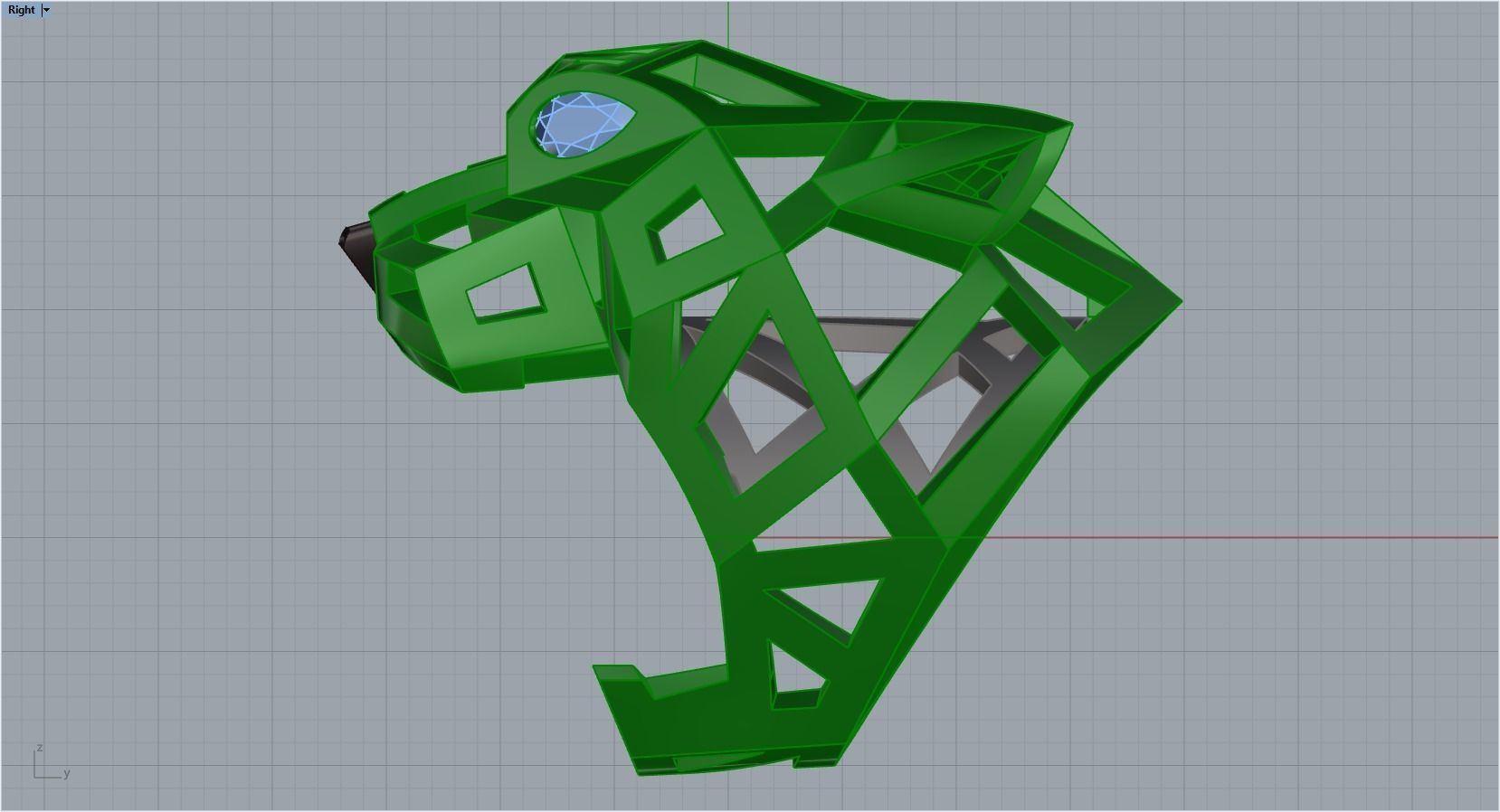 jewelry ring with stones 3D print model_3