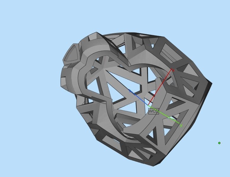 jewelry ring with stones 3D print model_36