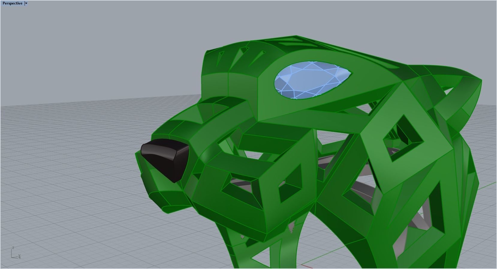 jewelry ring with stones 3D print model_27