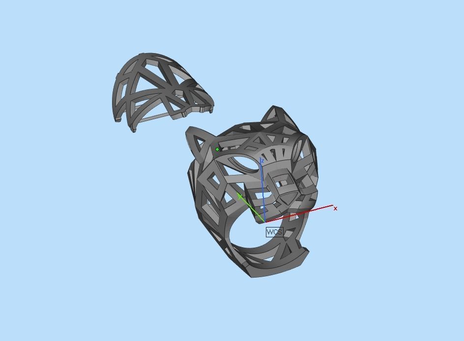 jewelry ring with stones 3D print model_31