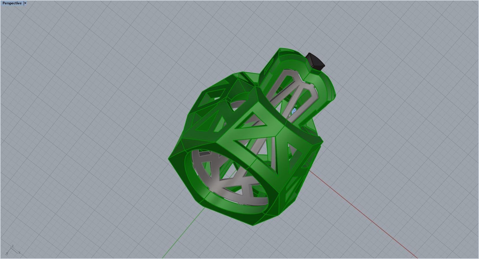 jewelry ring with stones 3D print model_24