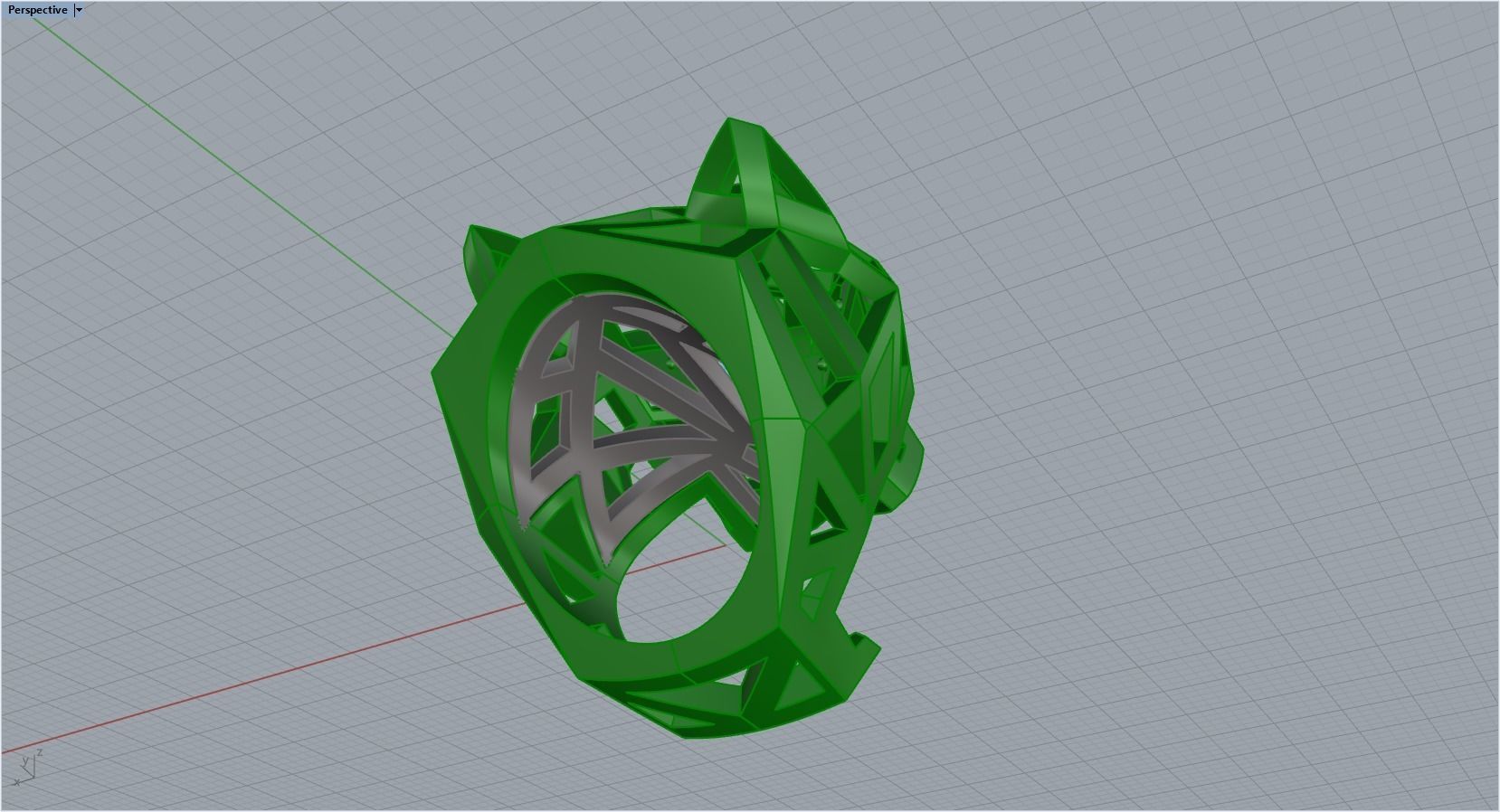 jewelry ring with stones 3D print model_25