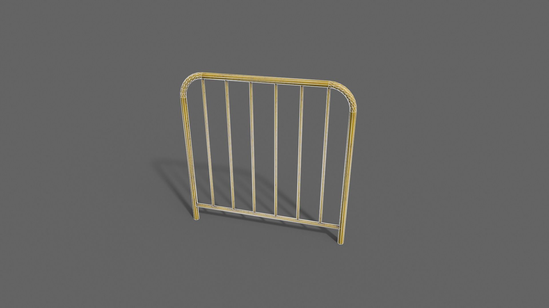PBR Pedestrian Guard Rail V2-Clean-Rusty Low-poly 3D model_32