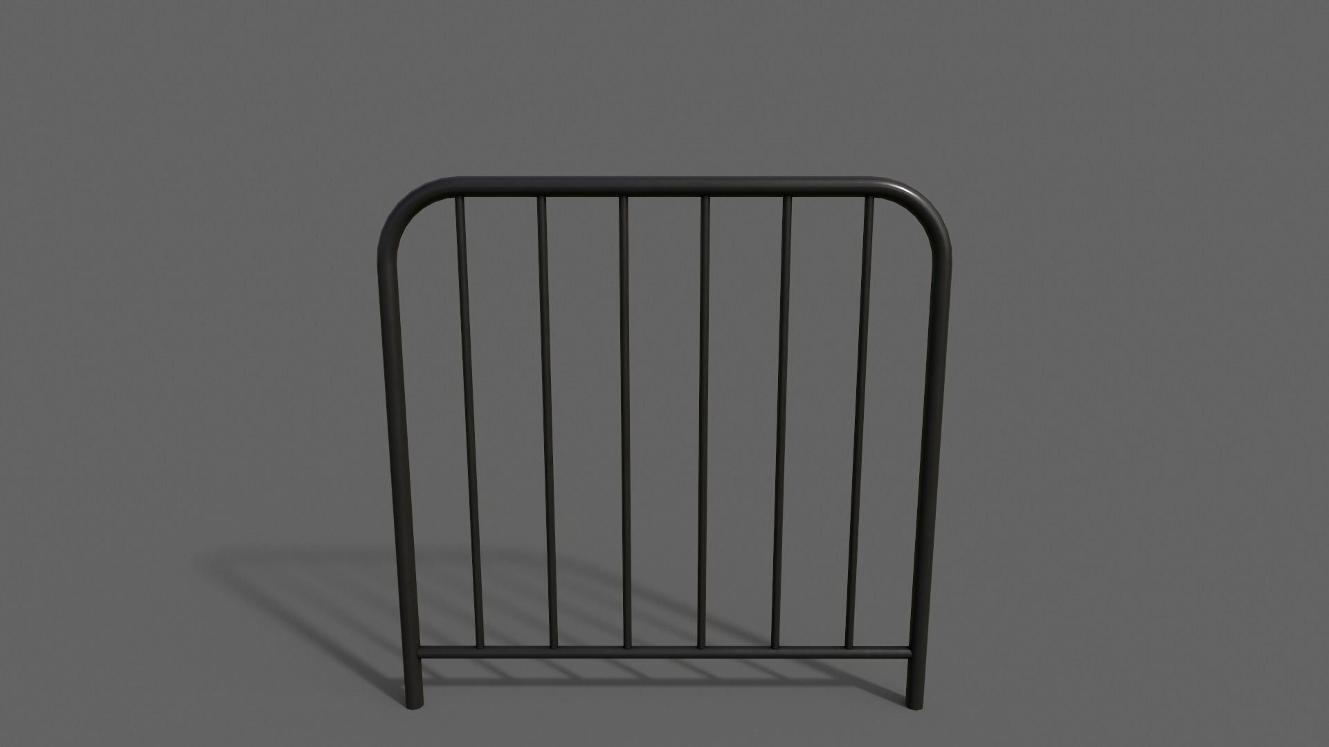 PBR Pedestrian Guard Rail V2-Clean-Rusty Low-poly 3D model_12