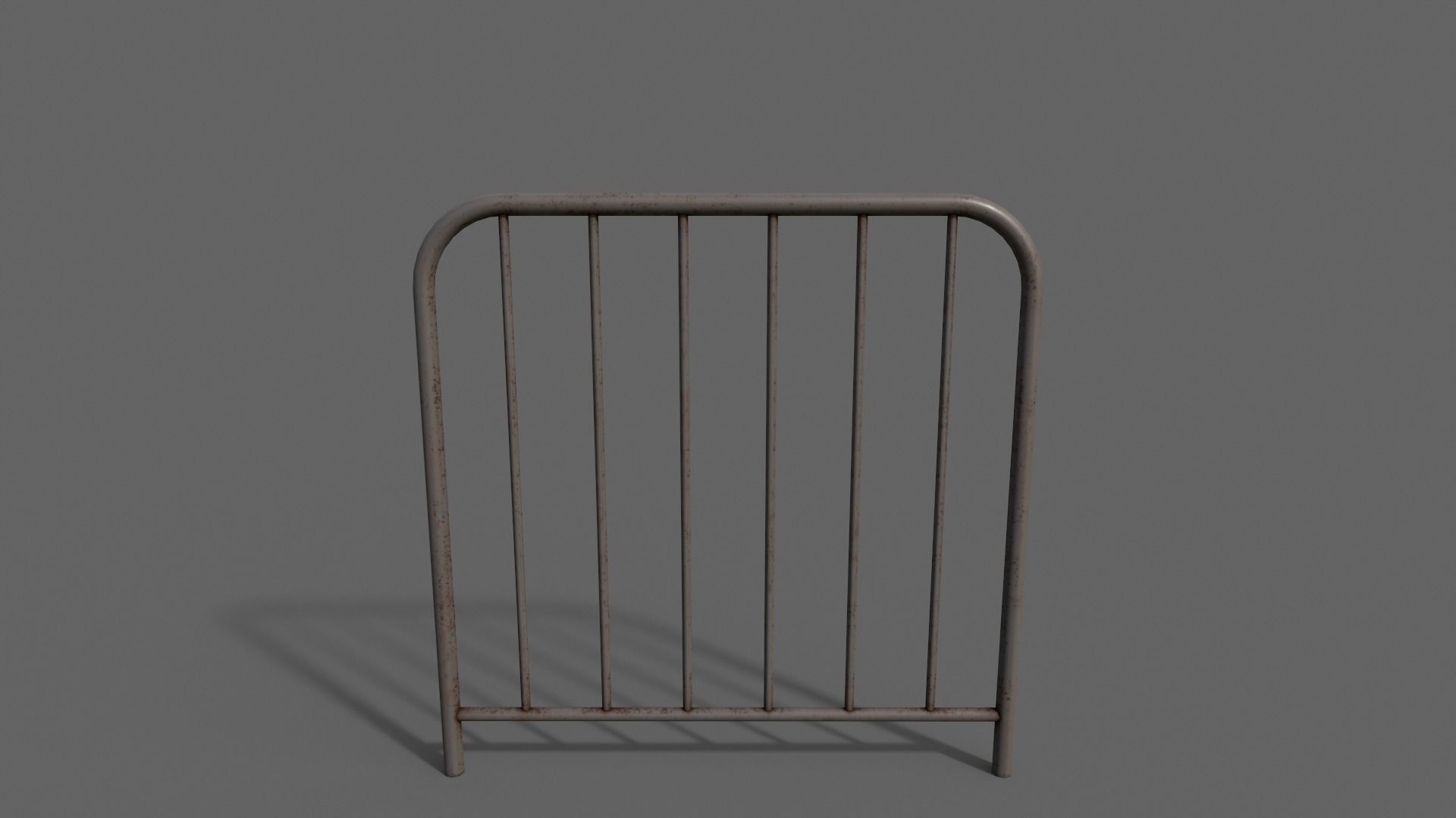 PBR Pedestrian Guard Rail V2-Clean-Rusty Low-poly 3D model_19