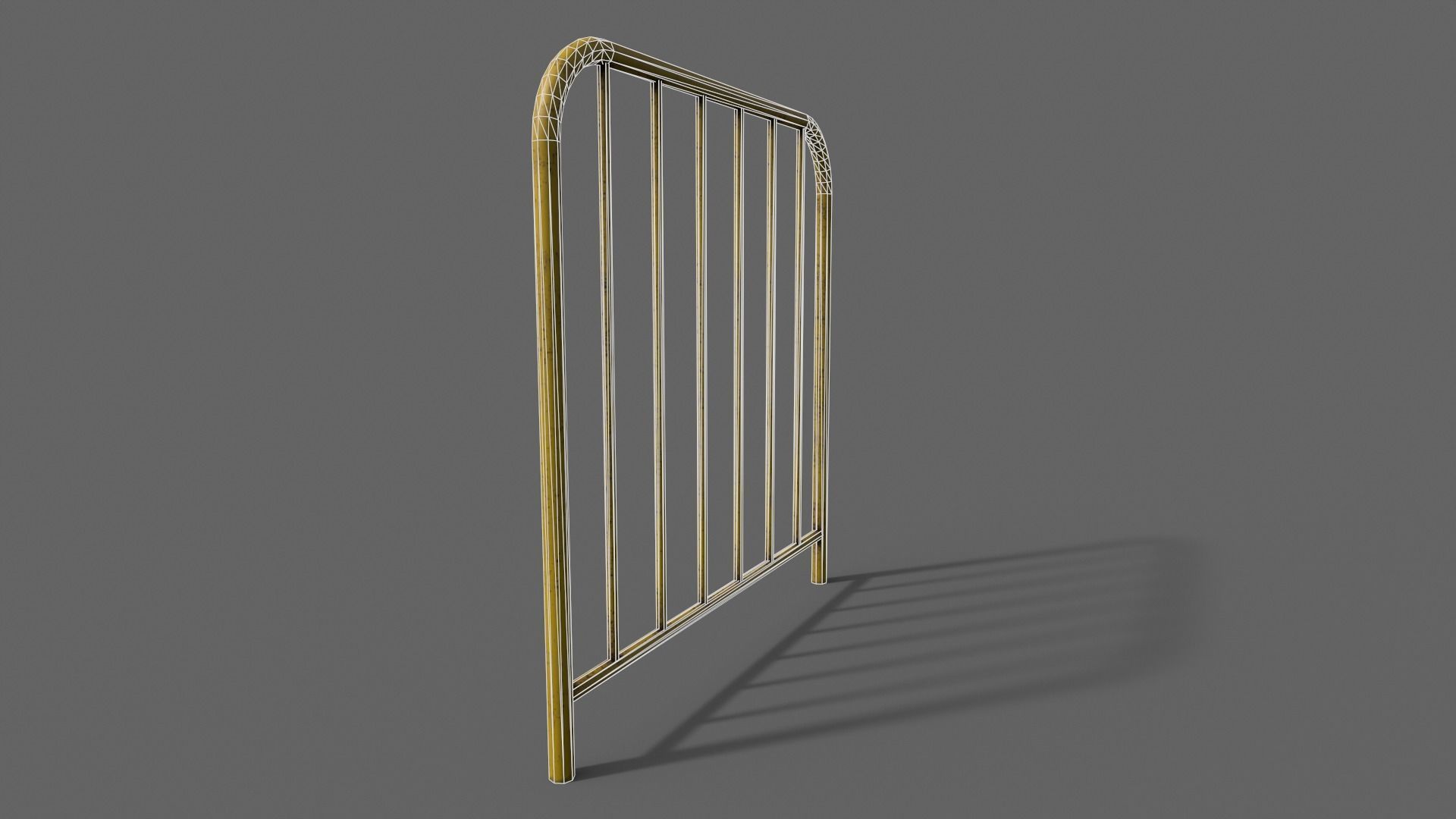 PBR Pedestrian Guard Rail V2-Clean-Rusty Low-poly 3D model_31