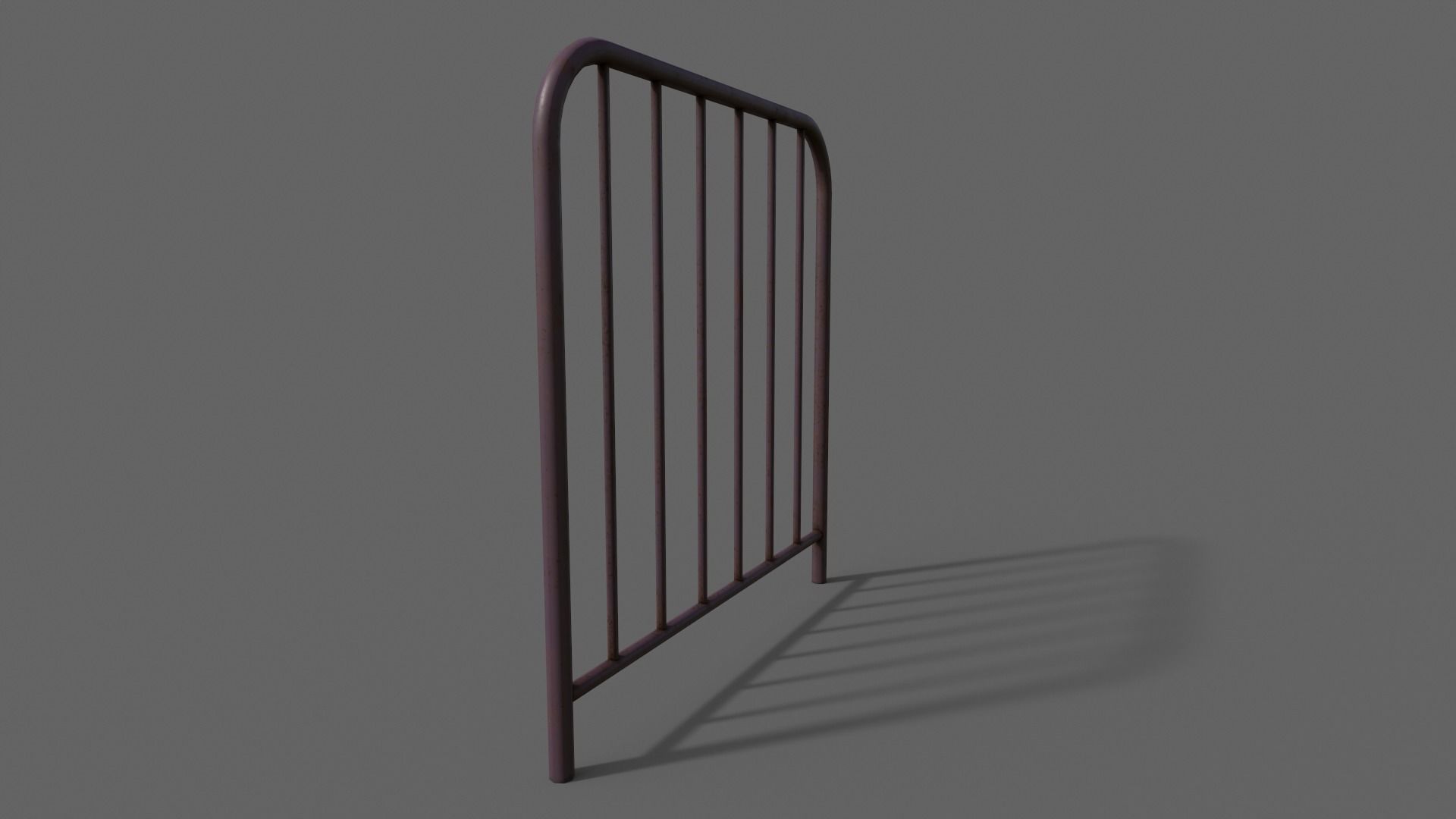 PBR Pedestrian Guard Rail V2-Clean-Rusty Low-poly 3D model_24
