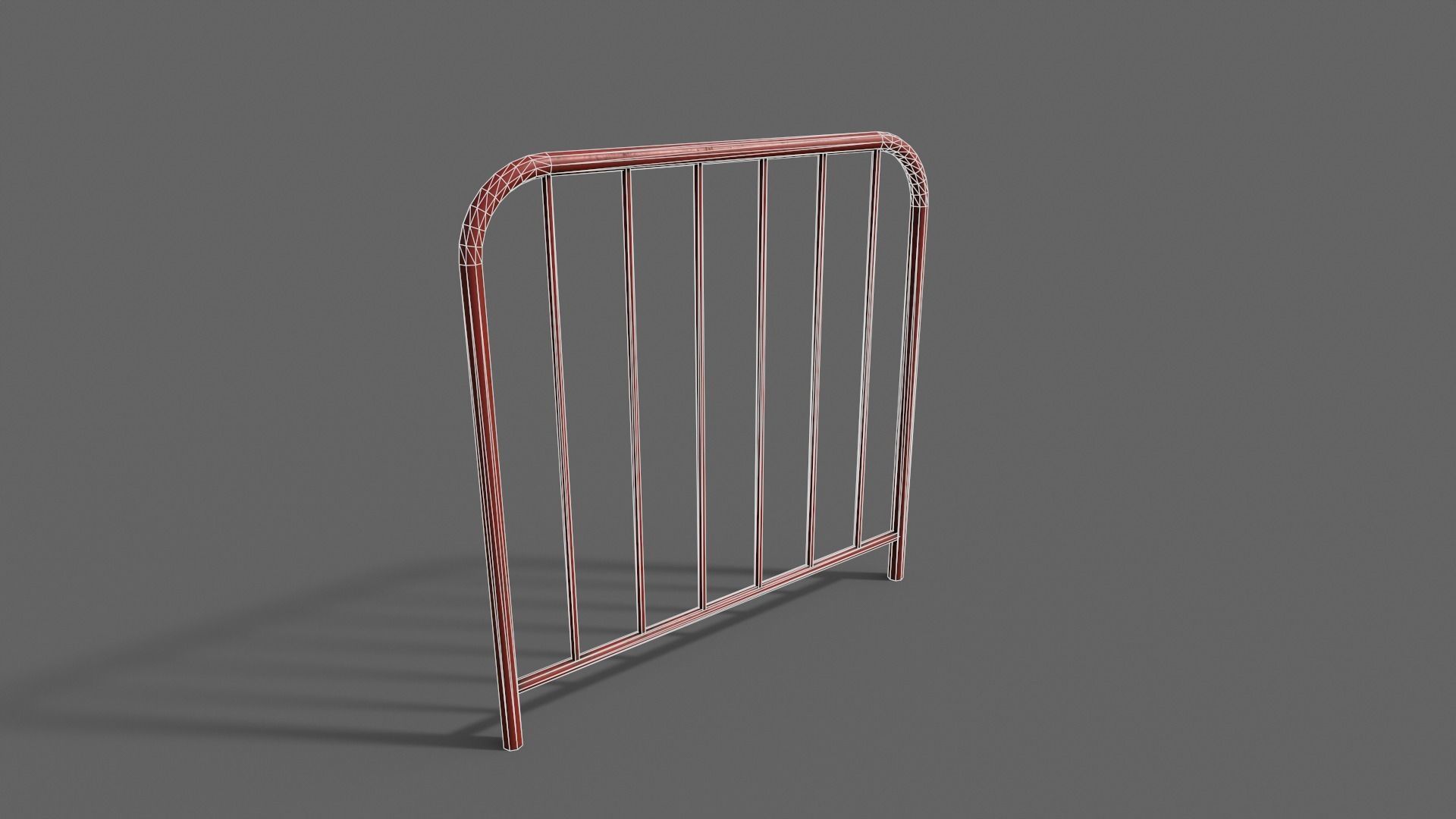 PBR Pedestrian Guard Rail V2-Clean-Rusty Low-poly 3D model_27