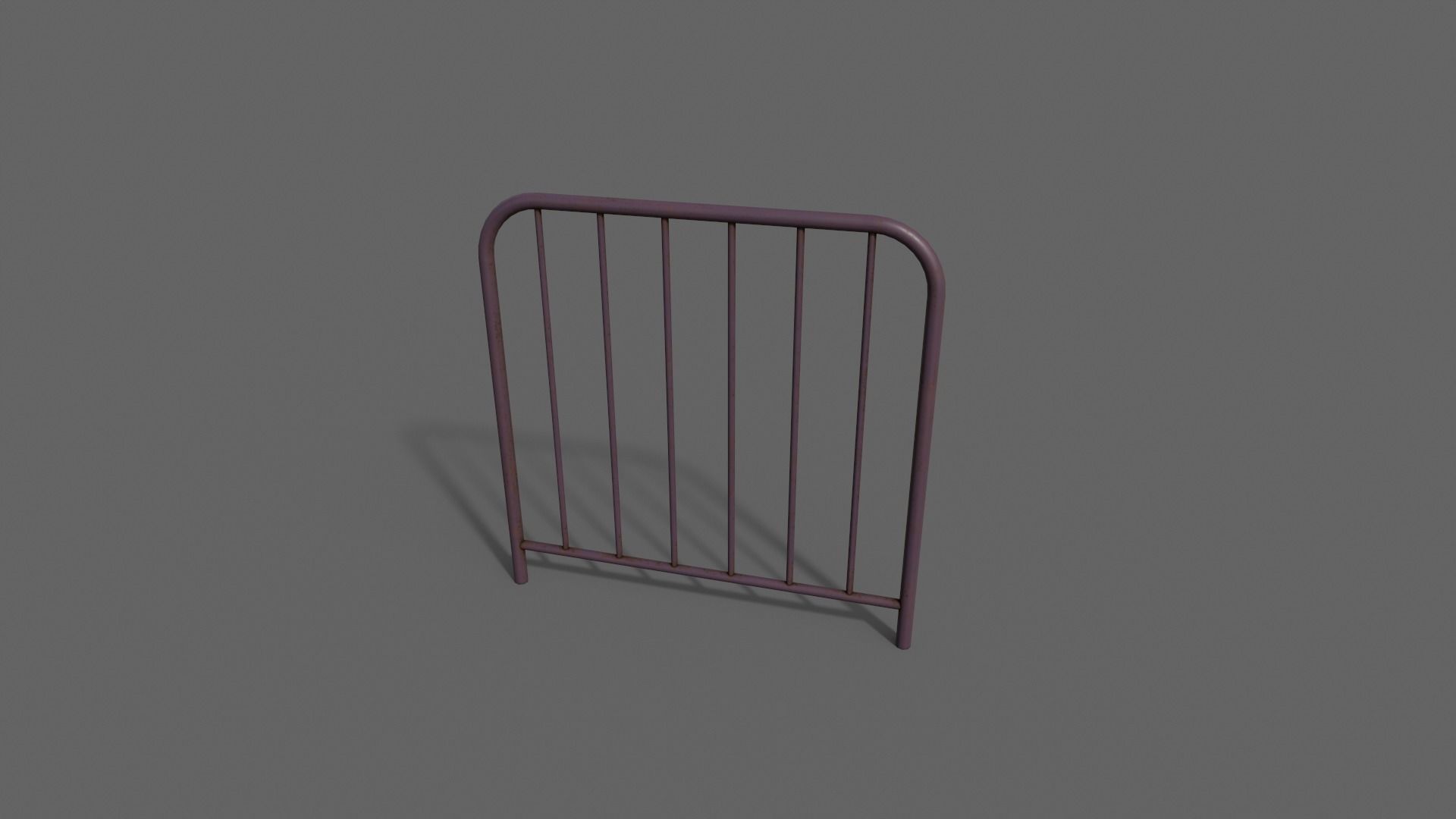PBR Pedestrian Guard Rail V2-Clean-Rusty Low-poly 3D model_25