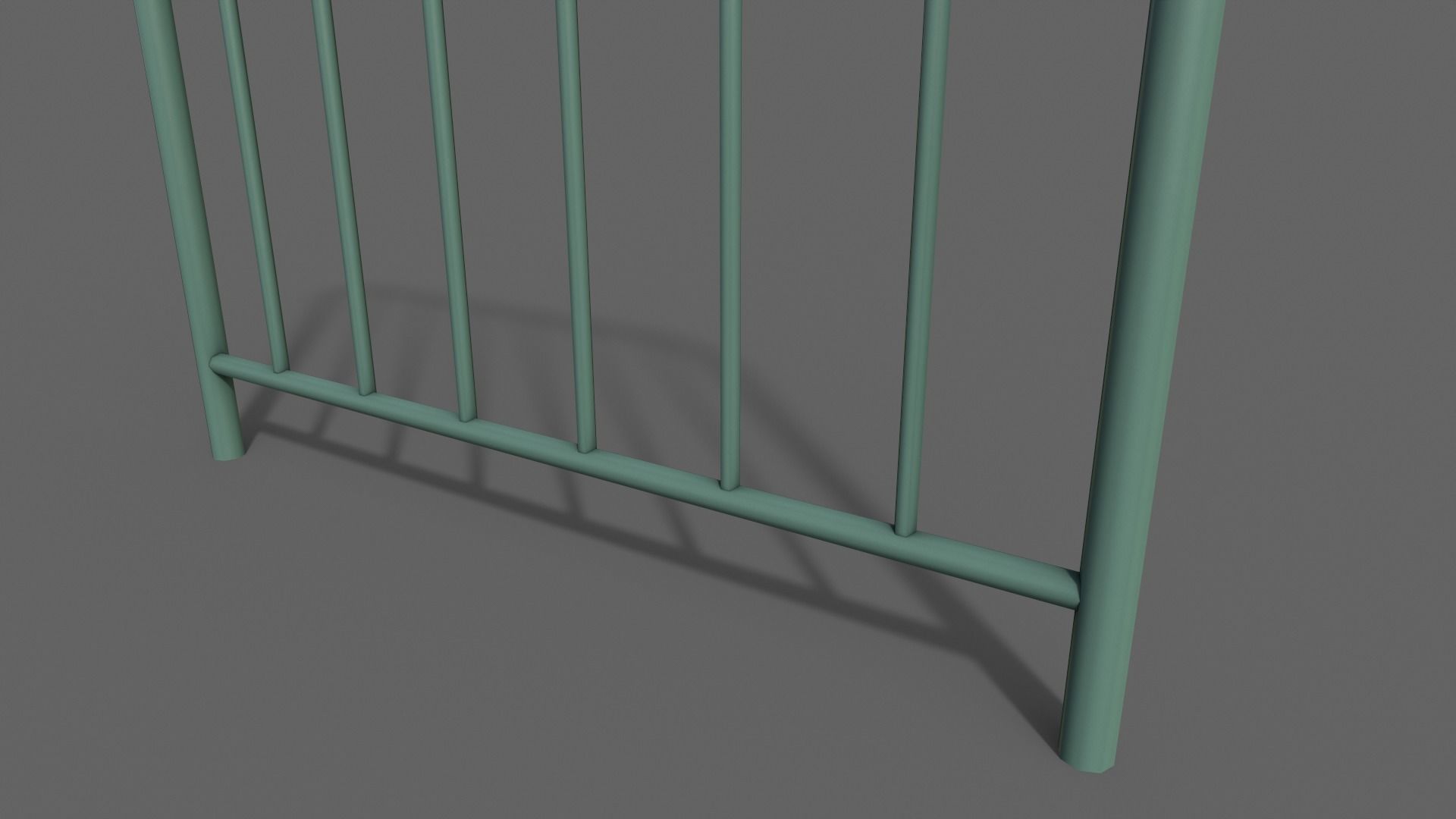PBR Pedestrian Guard Rail V2-Clean-Rusty Low-poly 3D model_16