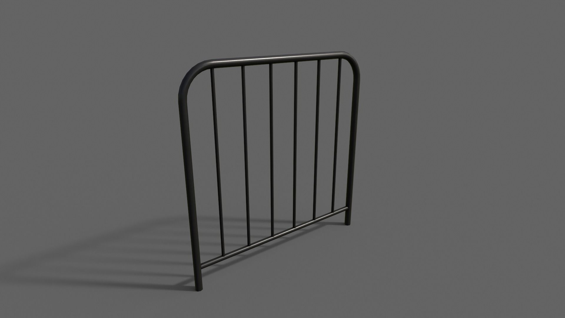 PBR Pedestrian Guard Rail V2-Clean-Rusty Low-poly 3D model_13
