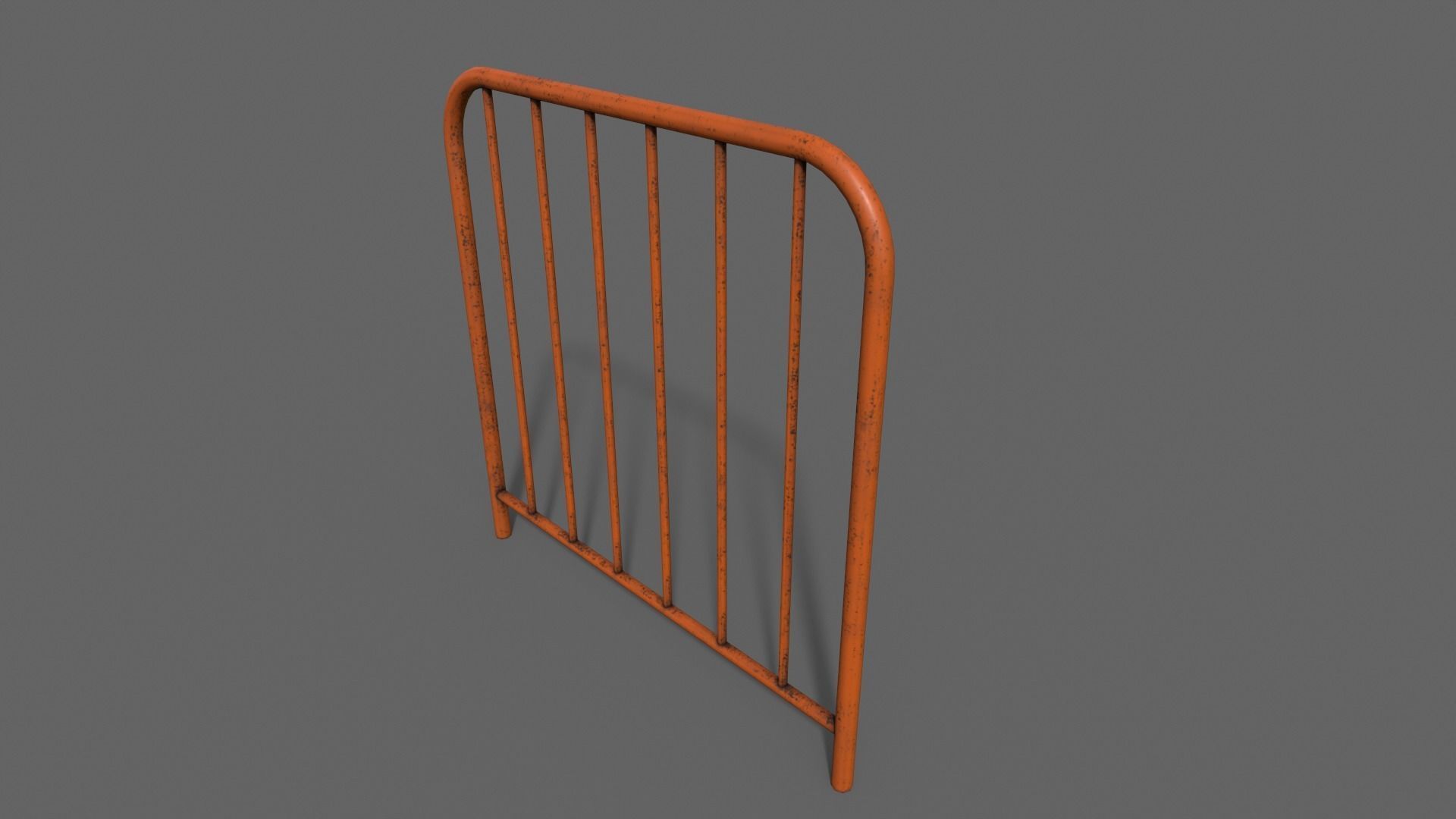 PBR Pedestrian Guard Rail V2-Clean-Rusty Low-poly 3D model_21