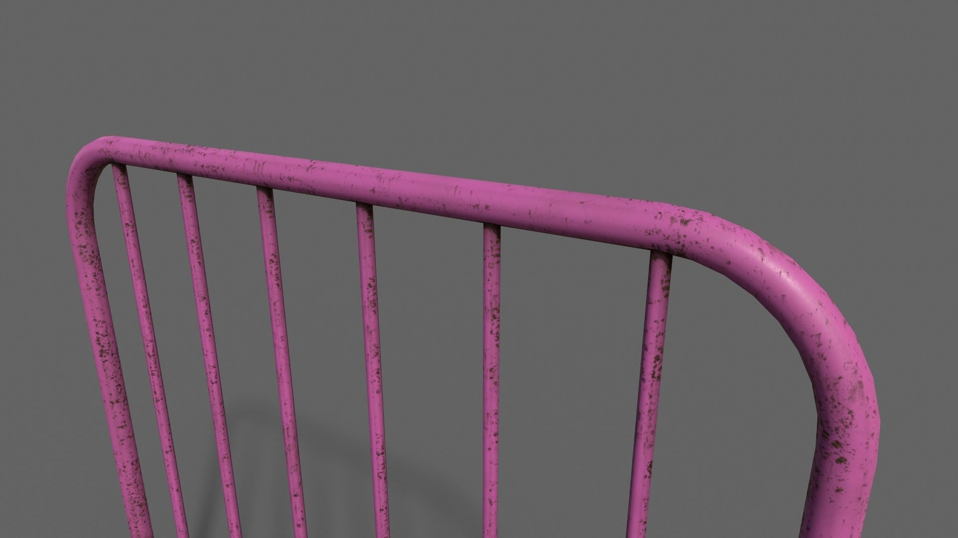 PBR Pedestrian Guard Rail V2-Clean-Rusty Low-poly 3D model_22