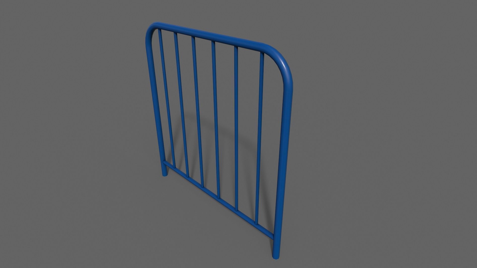 PBR Pedestrian Guard Rail V2-Clean-Rusty Low-poly 3D model_14