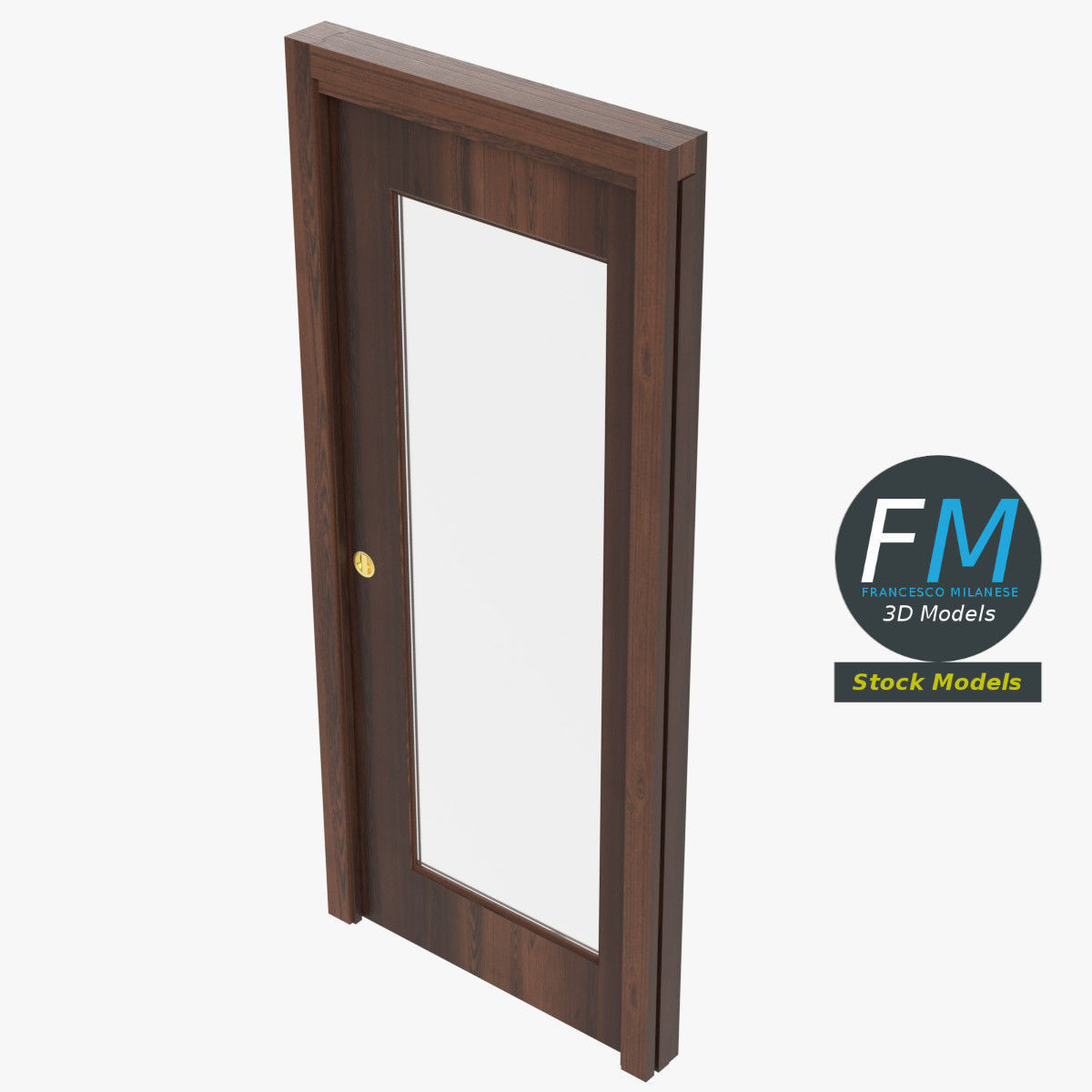 Sliding glass door 1 3D model_2