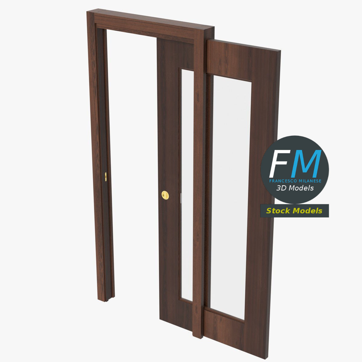 Sliding glass door 1 3D model_5