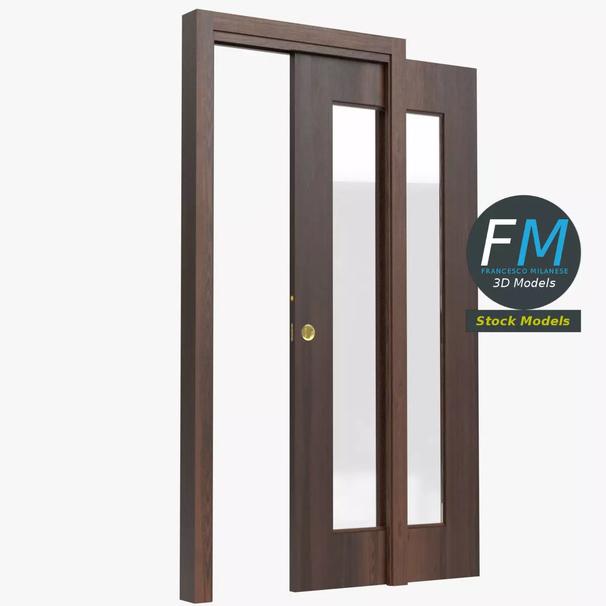Sliding glass door 1 3D model_0