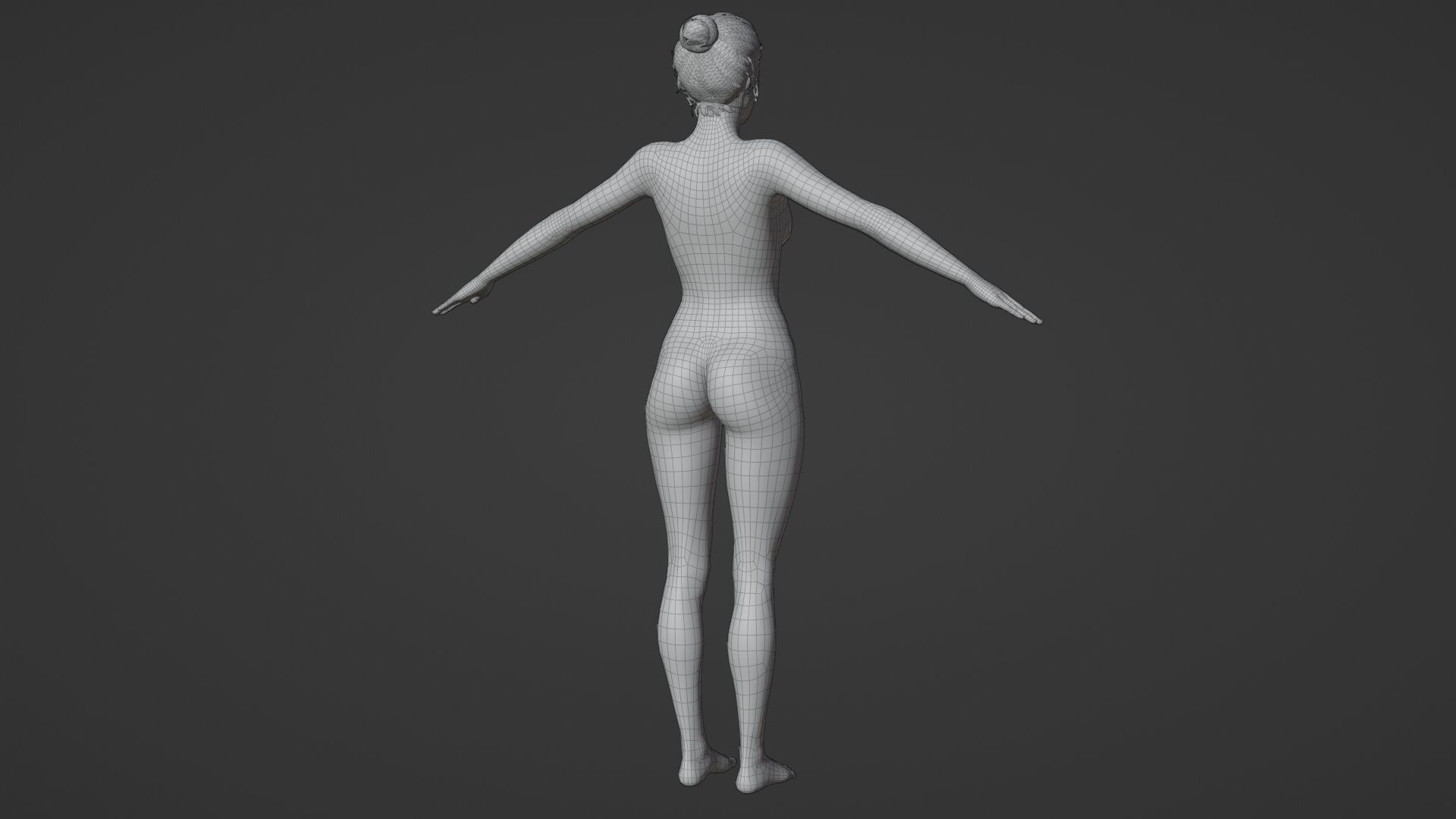 Realistic Sexy Woman Character female girl in bikini swimwear Low-poly 3D model_15